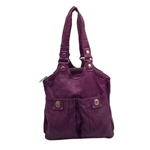 Marc Jacobs Purple Leather Totally Turnlock Teri Tote Bag